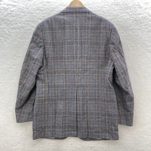 H. Freeman & Son Blazer Men's 44L Grey Glen Plaid Trend Aire Corpcore Jacket - Picture 10 of 16